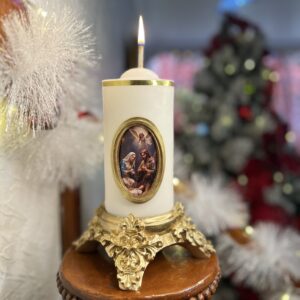 Velón Navideño Adhesivo Pequeño